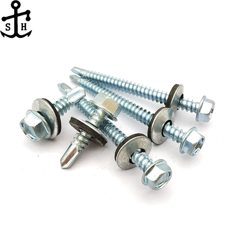 Chinese Roof Screw Hex Head Self Drilling Screw with Black EPDM Washer Bonded