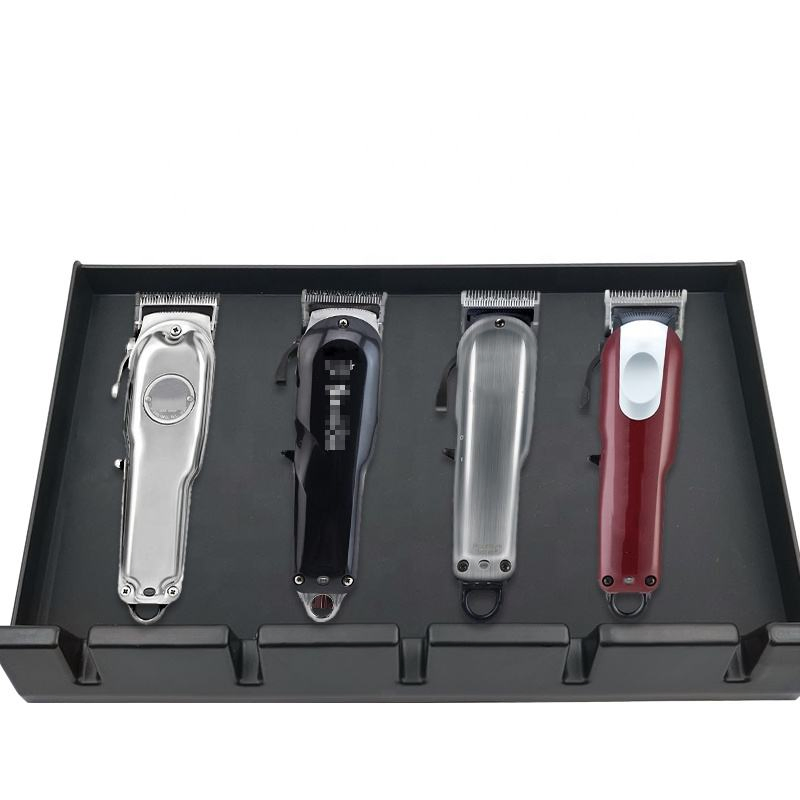 Practical Salon Accessory Storage Box 4 Slots Shelf Hair Clipper Correcting Tray