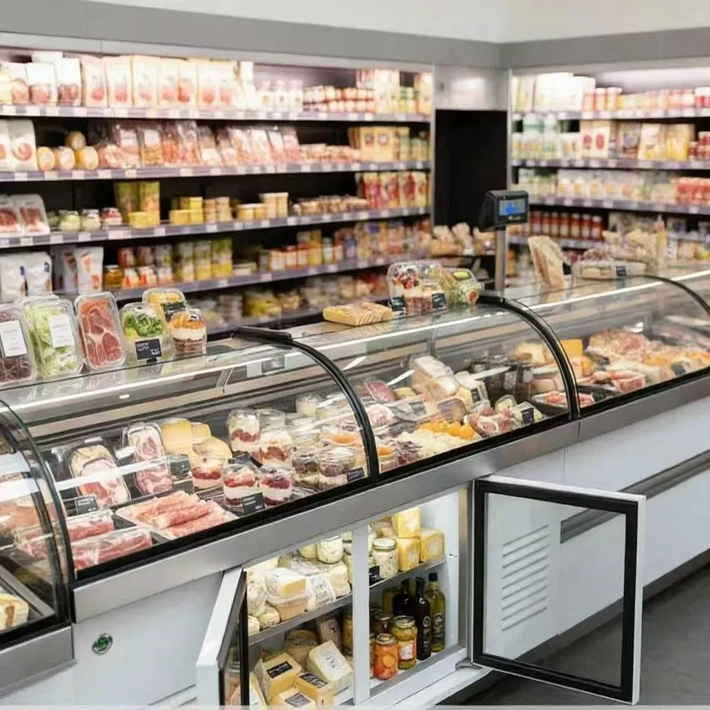 High-Efficiency Meat Cooler Refrigerator for Supermarket Display Needs