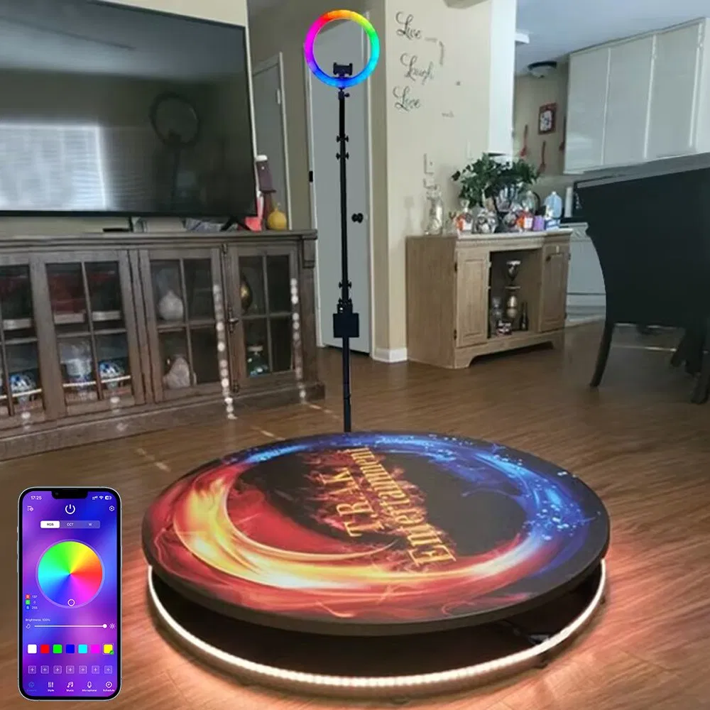 Фотобудка 360° с вращающейся камерой и стеклянным корпусом