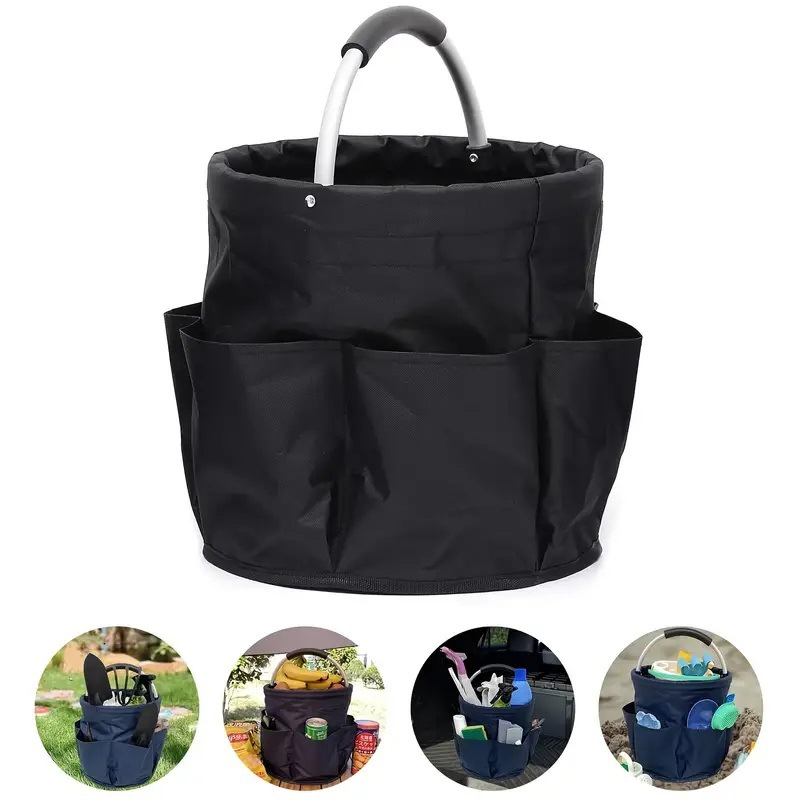 Portable Picnic Basket for Garden Tools Outdoor Use Travel Toiletry Storage Bag