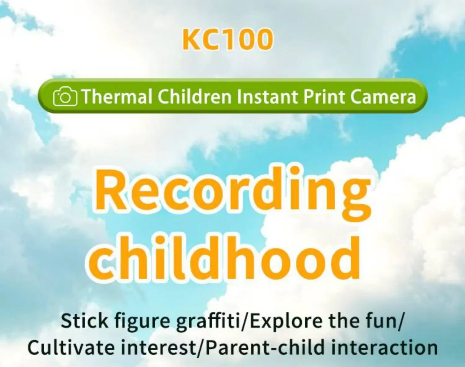 Детская камера с LCD экраном 2.4 дюйма, 48МП