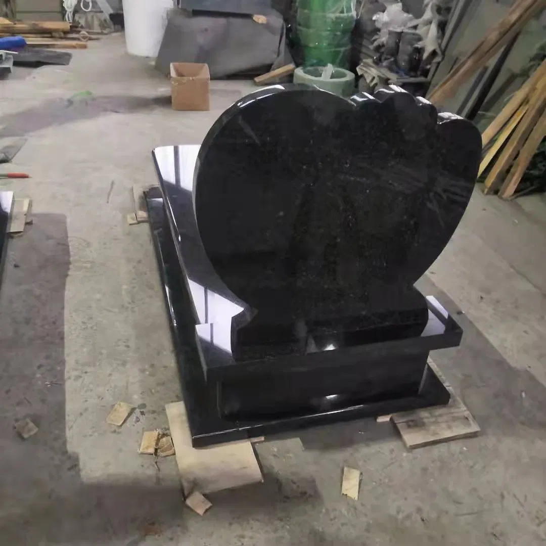 Cheap G332 Beida Black Granite Tombstone Monument Memorials