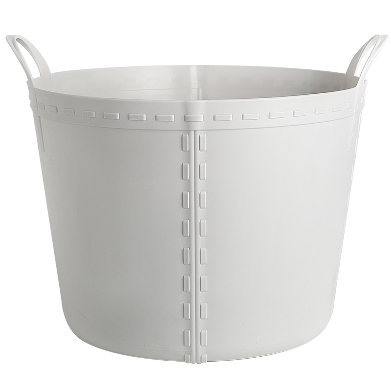 Household Simple Round Plastic Dirty Clothes Basket Home Portable Storage Mi23432