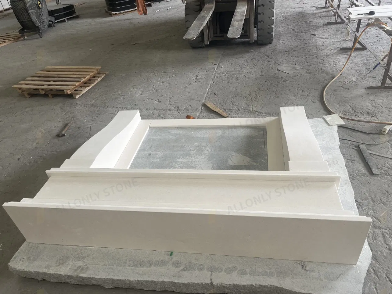 Modern Indoor Decorative Natural Stone Fireplace Surround White Marble Limestone French Fireplace Mantel for Sale