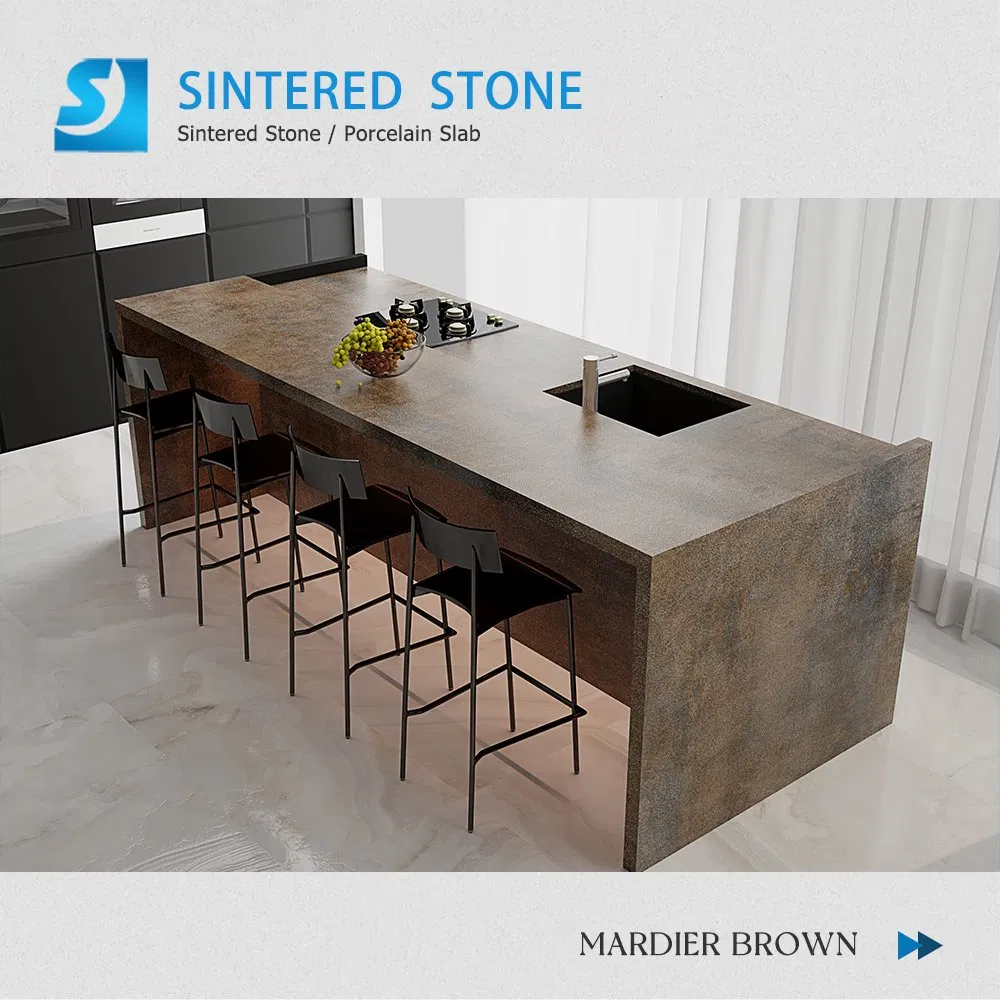 UV Stable Large Format Porcelain Marble Look Sintered Stone Outdoor Counter Weatherproof Frost Resistant Foshan Factory