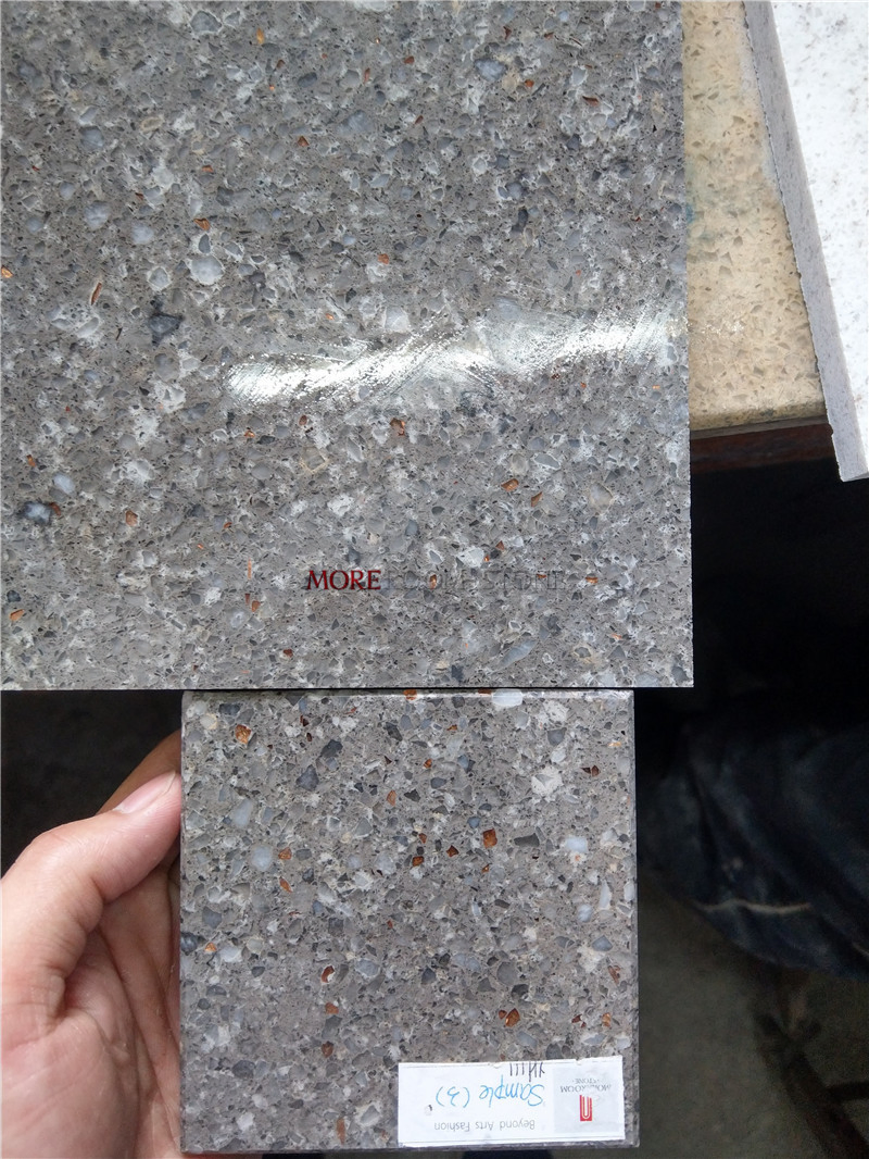 Chinese Multi Color Dark Grey Sparkle Engineered Quartz Stone