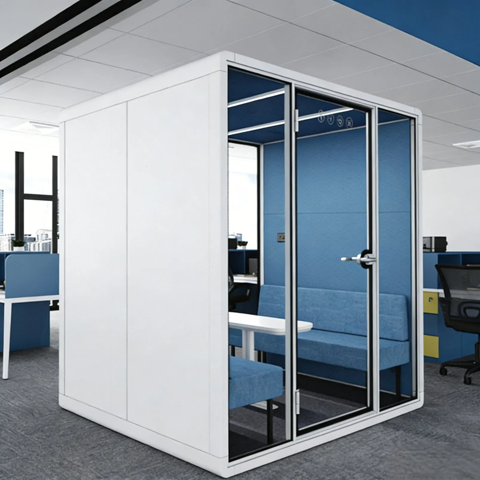 High-Quality Square Office Telephone Booth Soundproof Meeting Pod