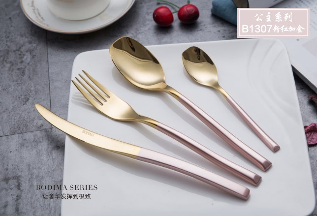 Stainless Steel Cutlery Set with Metal Spoon and Fork