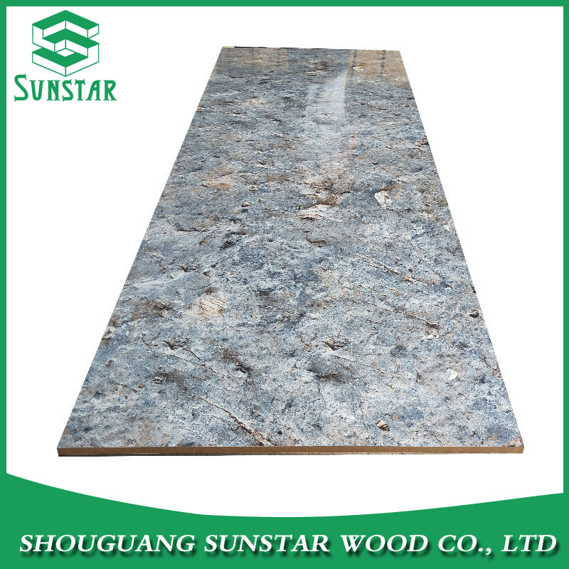 Stone Marble Color Melamine Faced MDF for Kitchen Cabinet and Wardrobe Door