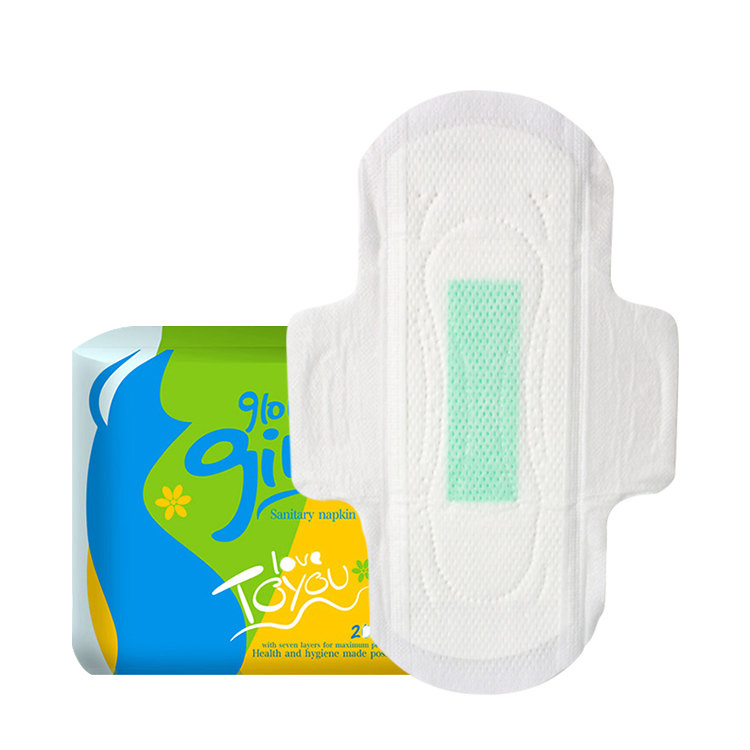 Wholesale Feminine Hygiene Product Disposable Sanitary Napkins Factory, Anion Sanitary Pad with Herbal Cooling