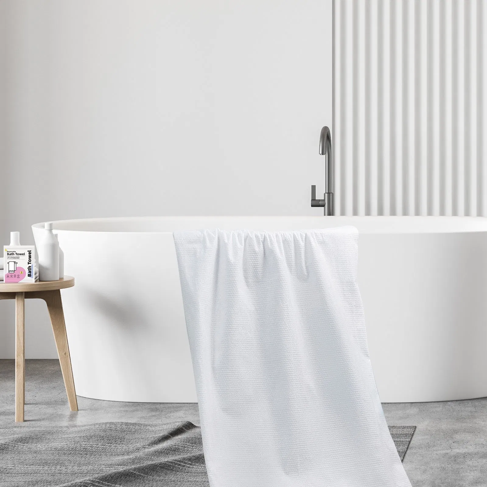 Professional-Grade Paper Plastic Bag Packaging Disposable Bath Towels 55 X 27.5 Inches