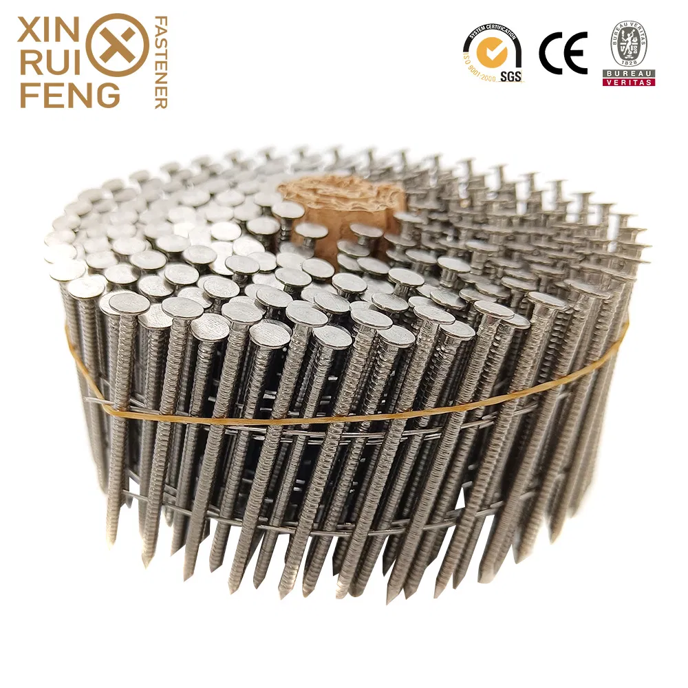 High Quality HDG Bright Smooth Shank Nails/ Finish Nail/ Collated Framing Nails/ Roofing Nails Wire Coil Nails with CE for Pneumatic Nailer & Wood Pallet Frame