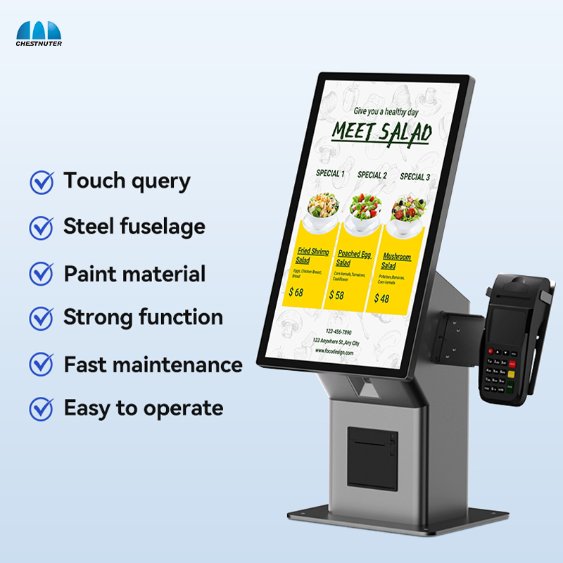 21.5 Inch Android Catering Touch Screen Food Ordering Self Service Kiosk Payment for Burger Shop