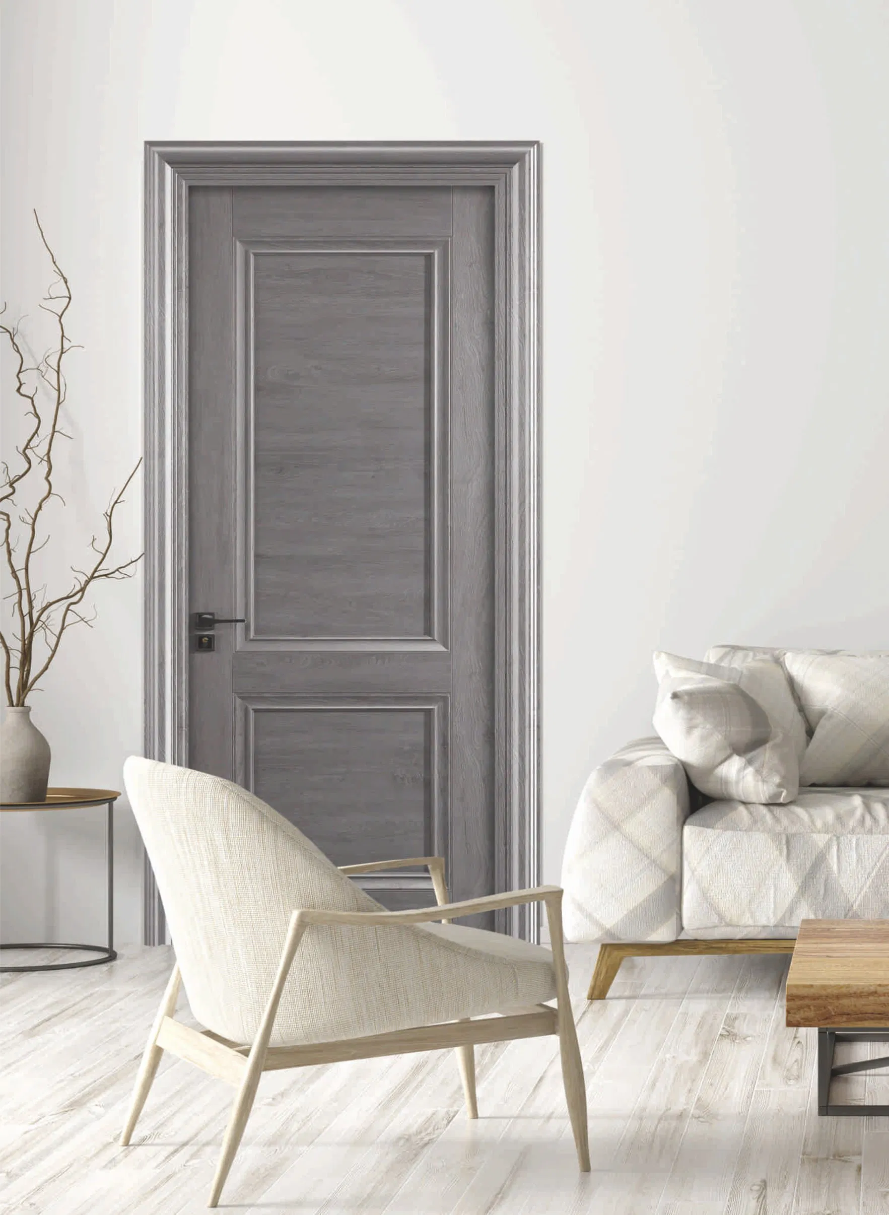 Kangda China Supplier Wholesale Price House Hotel Interior Water Proof Flush WPC Wood Door