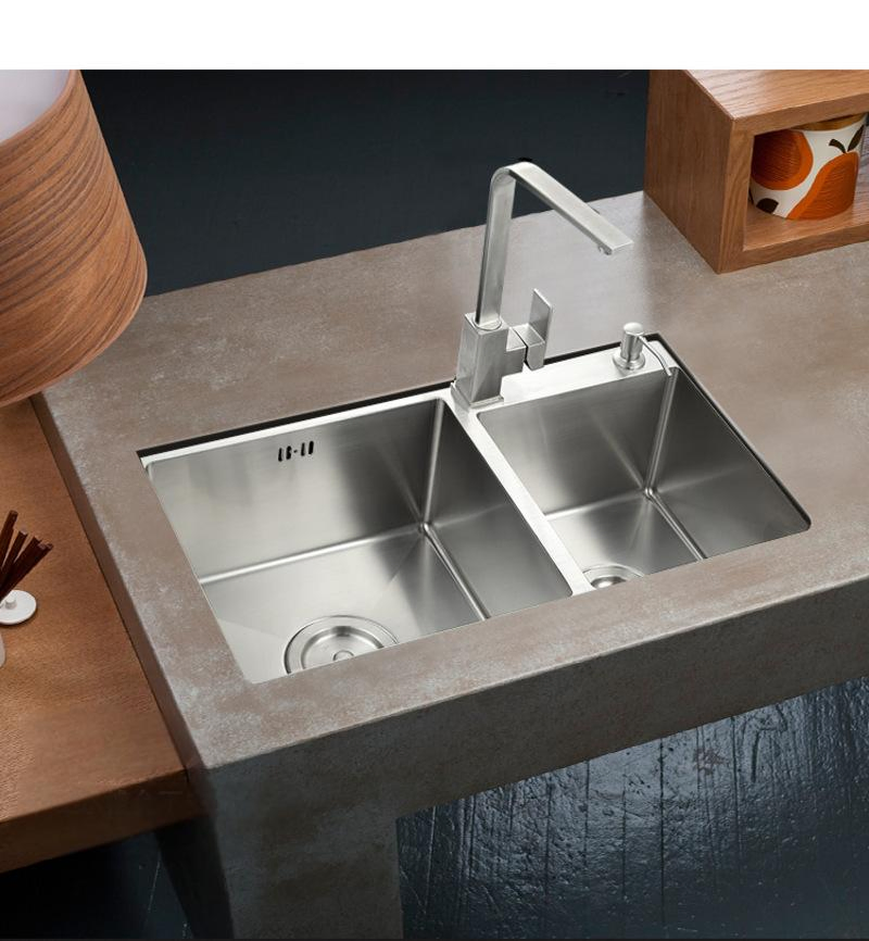 Middle East Design High-End Drop-in Kitchen Sink with Siphon, SUS304 Factory Wholesale