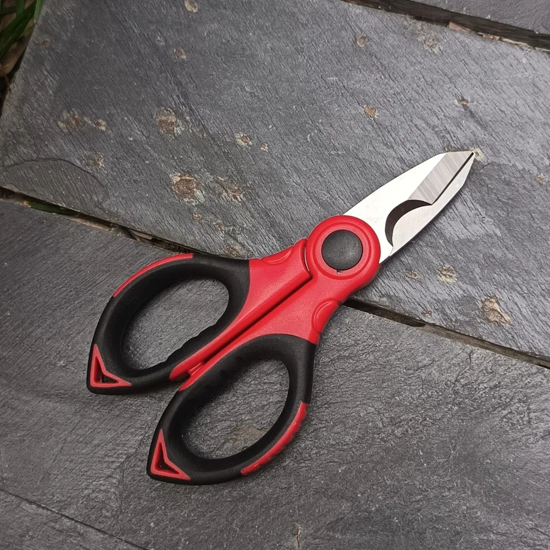 TPR+PP Handle Heat Treated Steel Blade Multifunctional Electrician Smooth Scissors Shear