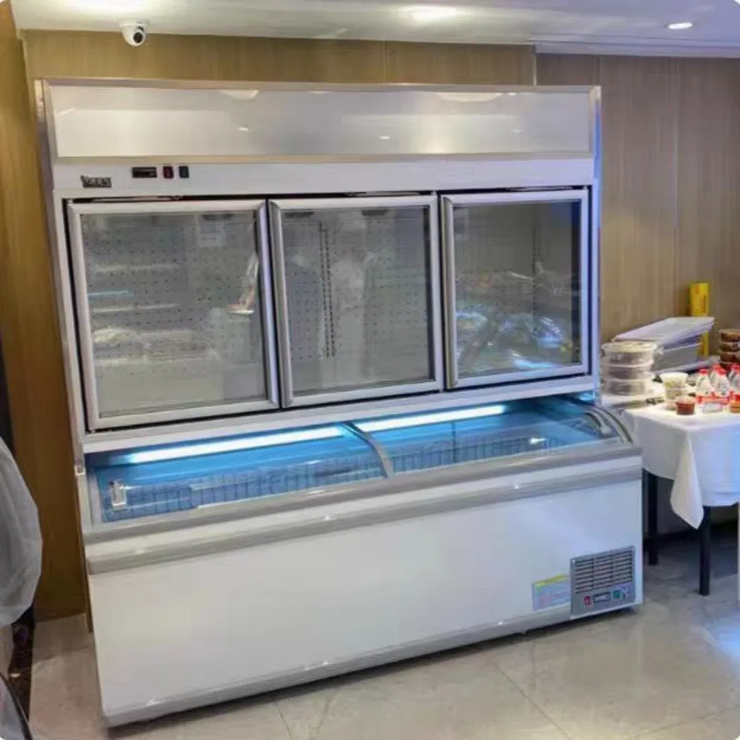 Adjustable Temp Mother-Son Display Freezer Commercial Grade for Supermarkets Custom 1.2-2.2m