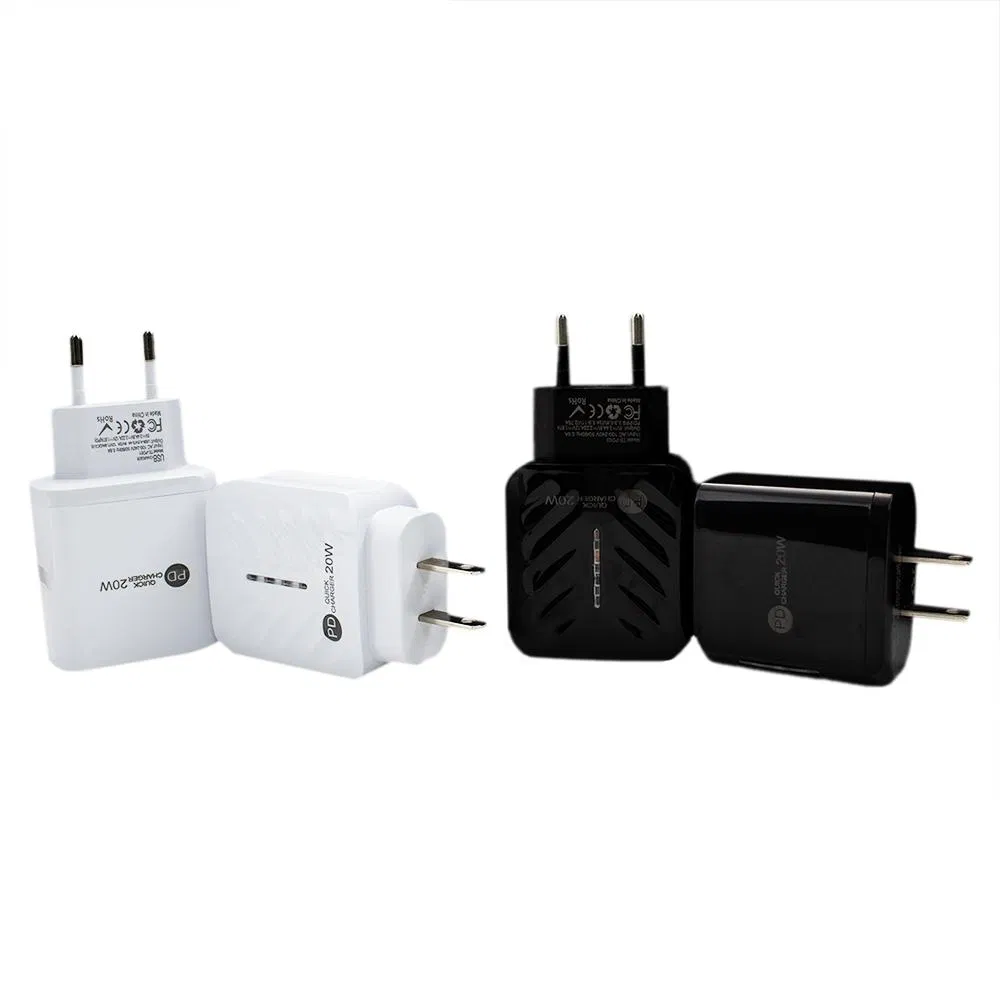 USB Wall Charger Pd 20W Power Supply Cell Phone Charge Us EU Plug Fast Charger Accessories