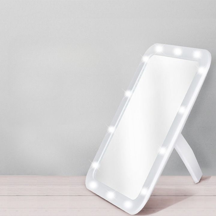 Internet Celebrity LED Intelligent Fill Light Desktop Portable Folding Makeup Mirror