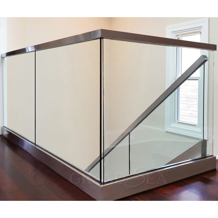 Ss Indoor Side Mounted Mall Cheap U Channel Spigot Frameless Standoff Tempered Stainless Steel Glass Balcony Railing
