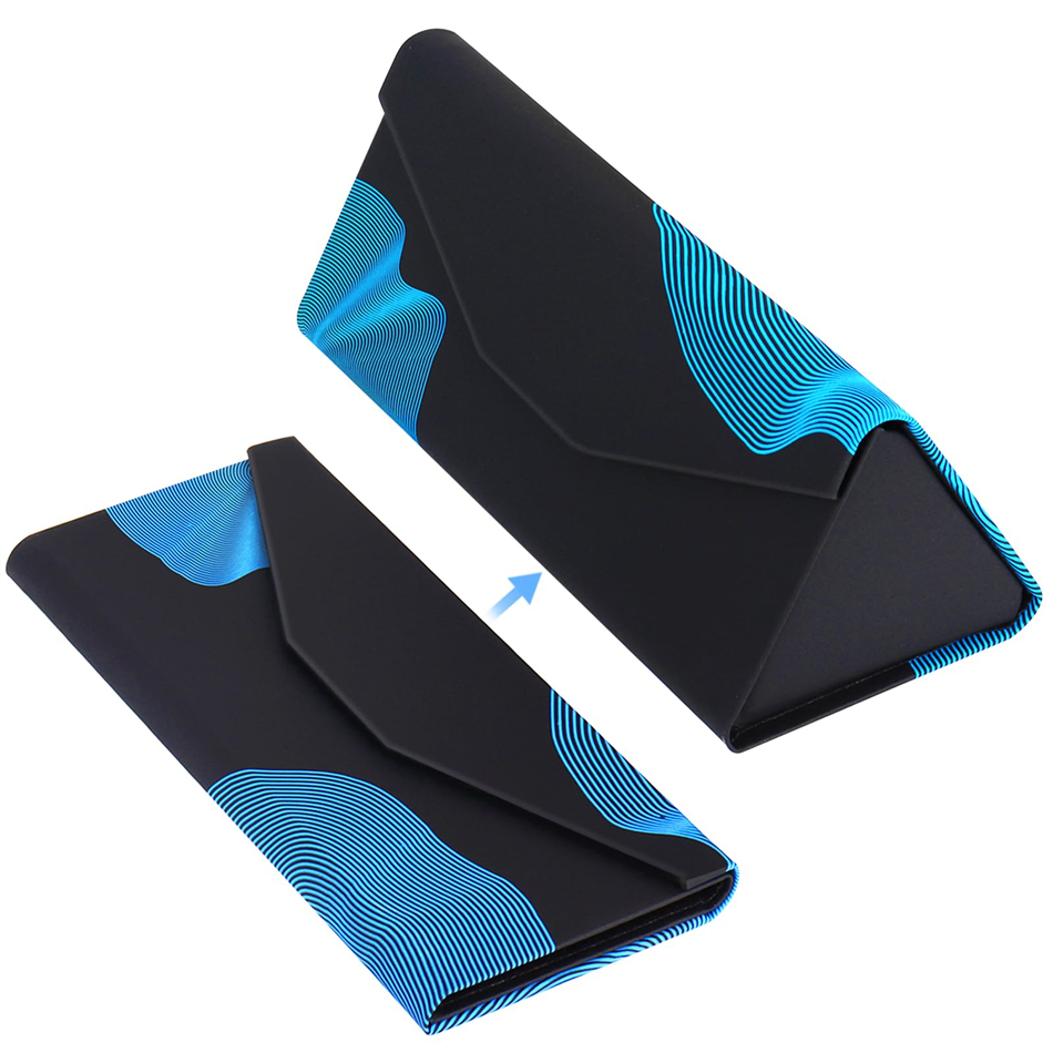 New Hard Shell Eyeglasses Storage Case Triangle Foldable Magnet Closure Sunglasses Case