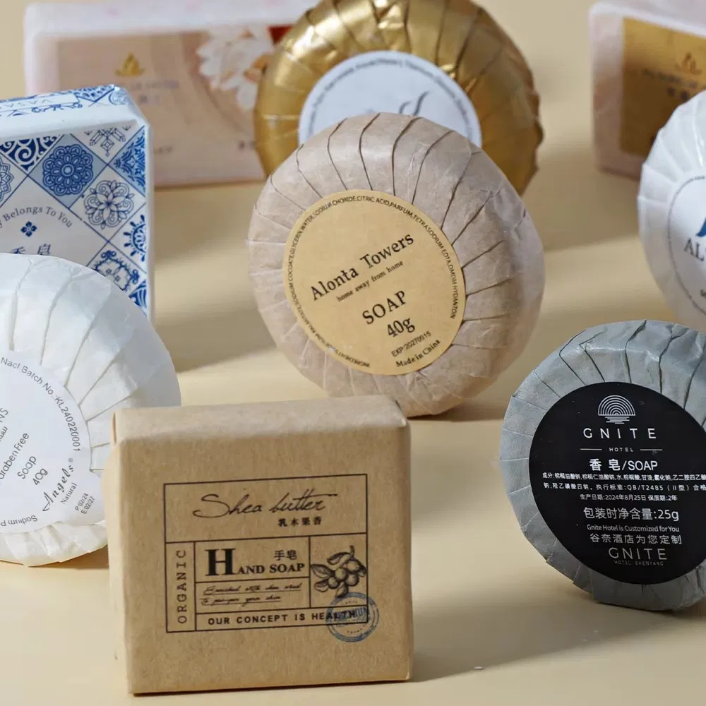 Natural Hotel Soap with ISO22716 Certification and Private Label Support