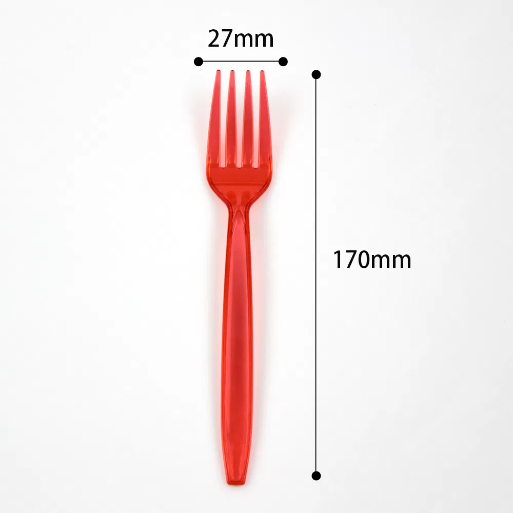 Disposable Plastic Cutlery 170mm Length PS Plastic Fork for Fast Food
