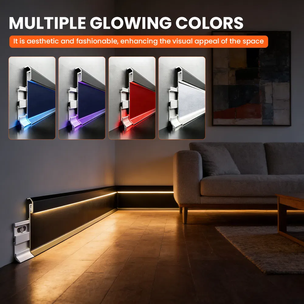 Durable Aluminium LED Skirting Board for Contemporary Home Design