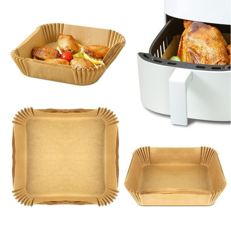 Non-Stick Greaseproof Parchment Paper Liners, Round and Square for Air Fryers and Ovens