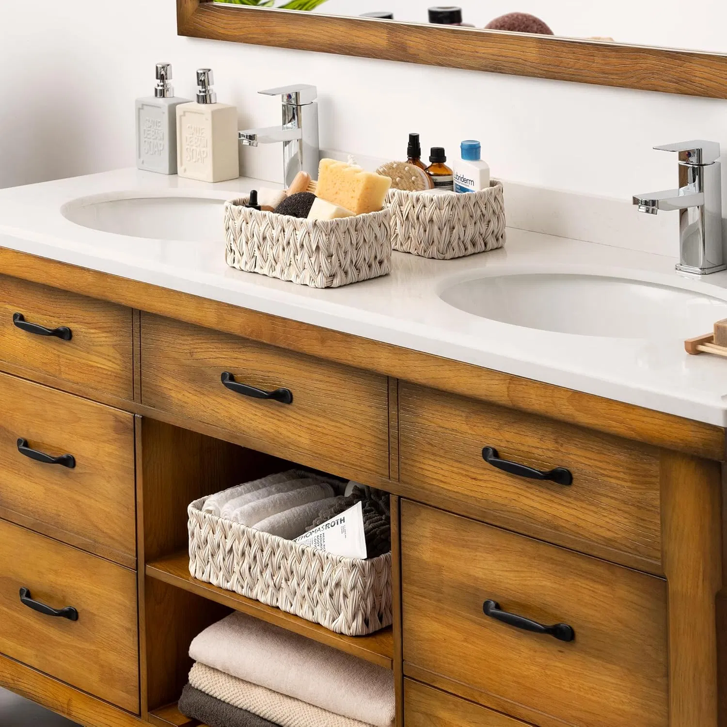 Водонепроницаемые плетеные корзины для хранения (2 размера)