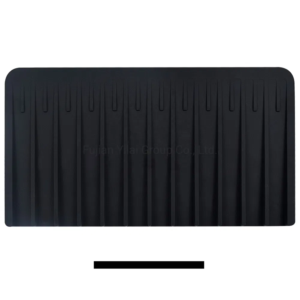 Custom 3D Stripe Molded Food Grade Quick Silicone Drying Mats Eco for Draining Dishes