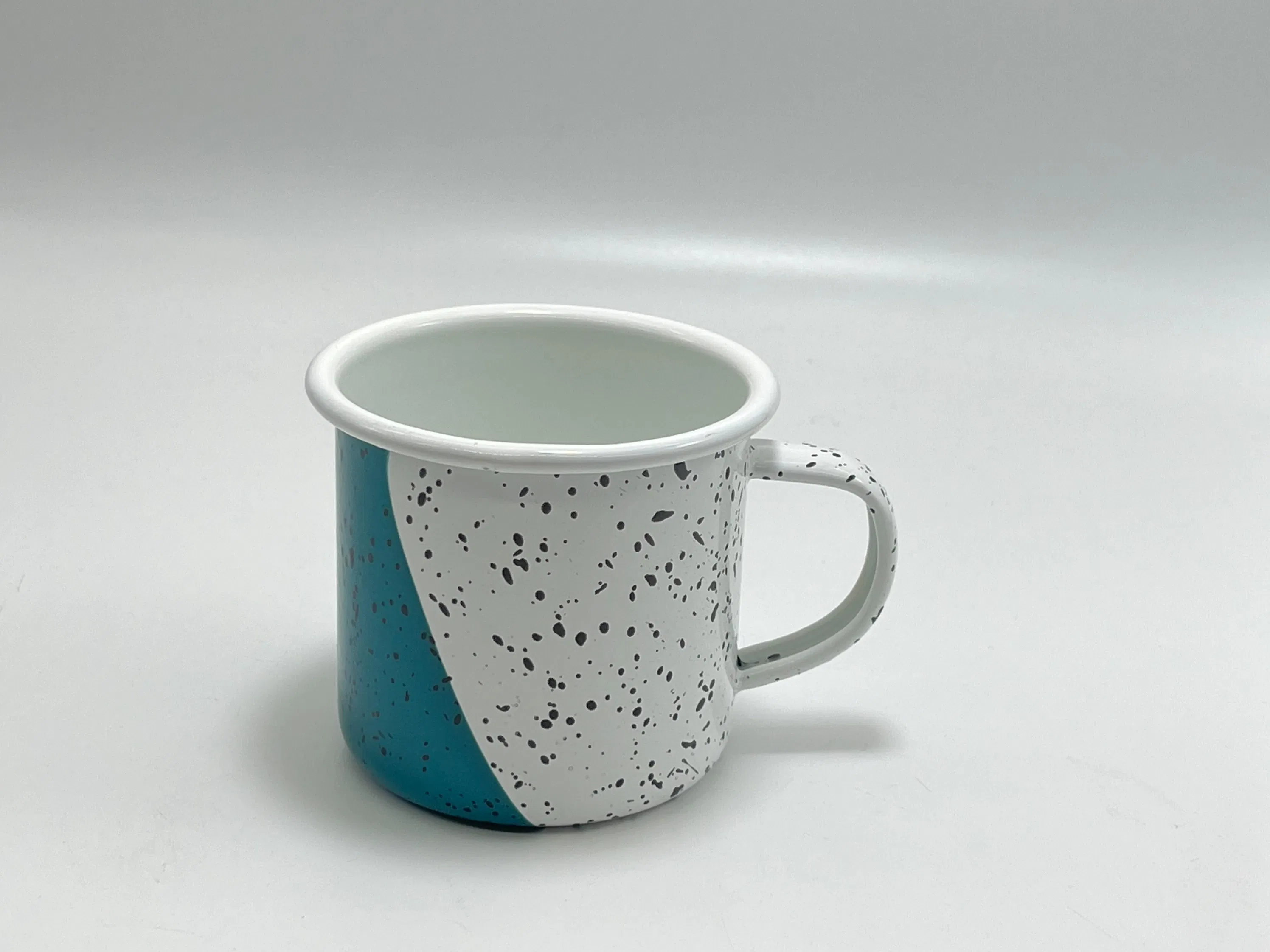 Enamel Plate Bowl Mug Set Dinnerware Set Marble Speckle Coating