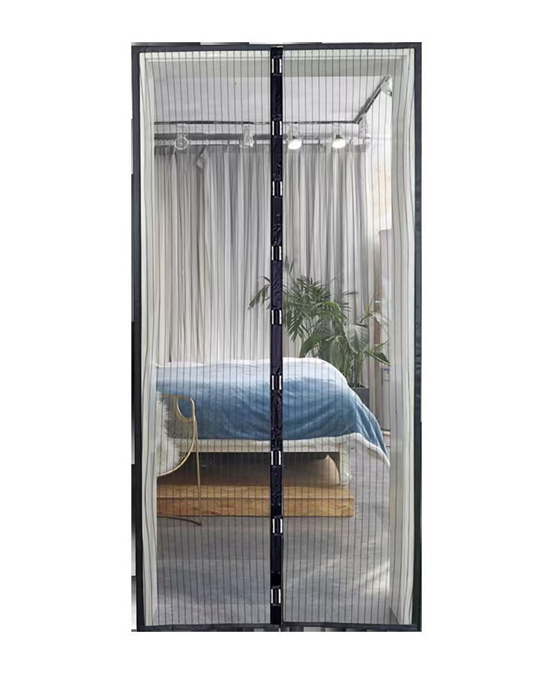 100% Polyester Printed Custom Size Magnetic Screen Free Hands Easy-Close Magnetic Screen Door