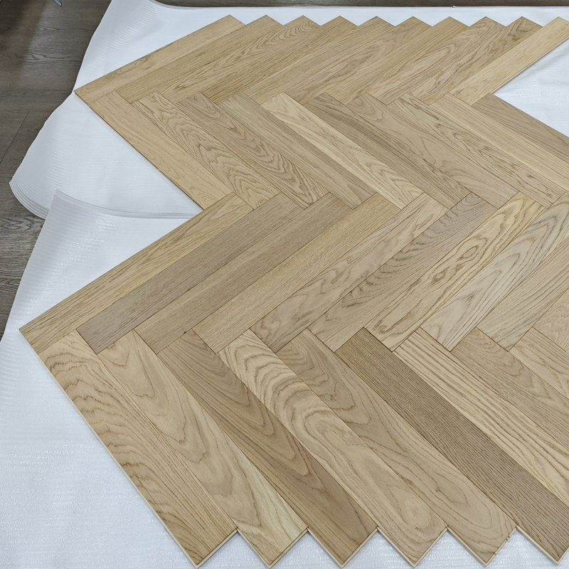 Инженерная доска паркетная елочка белый дуб 15мм