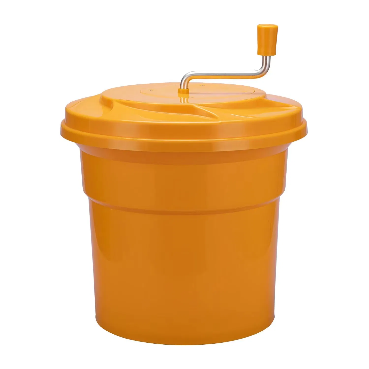 25L / 5 Gallon Orange Green Plastic Commercial Salad Spinner with Crank Handle