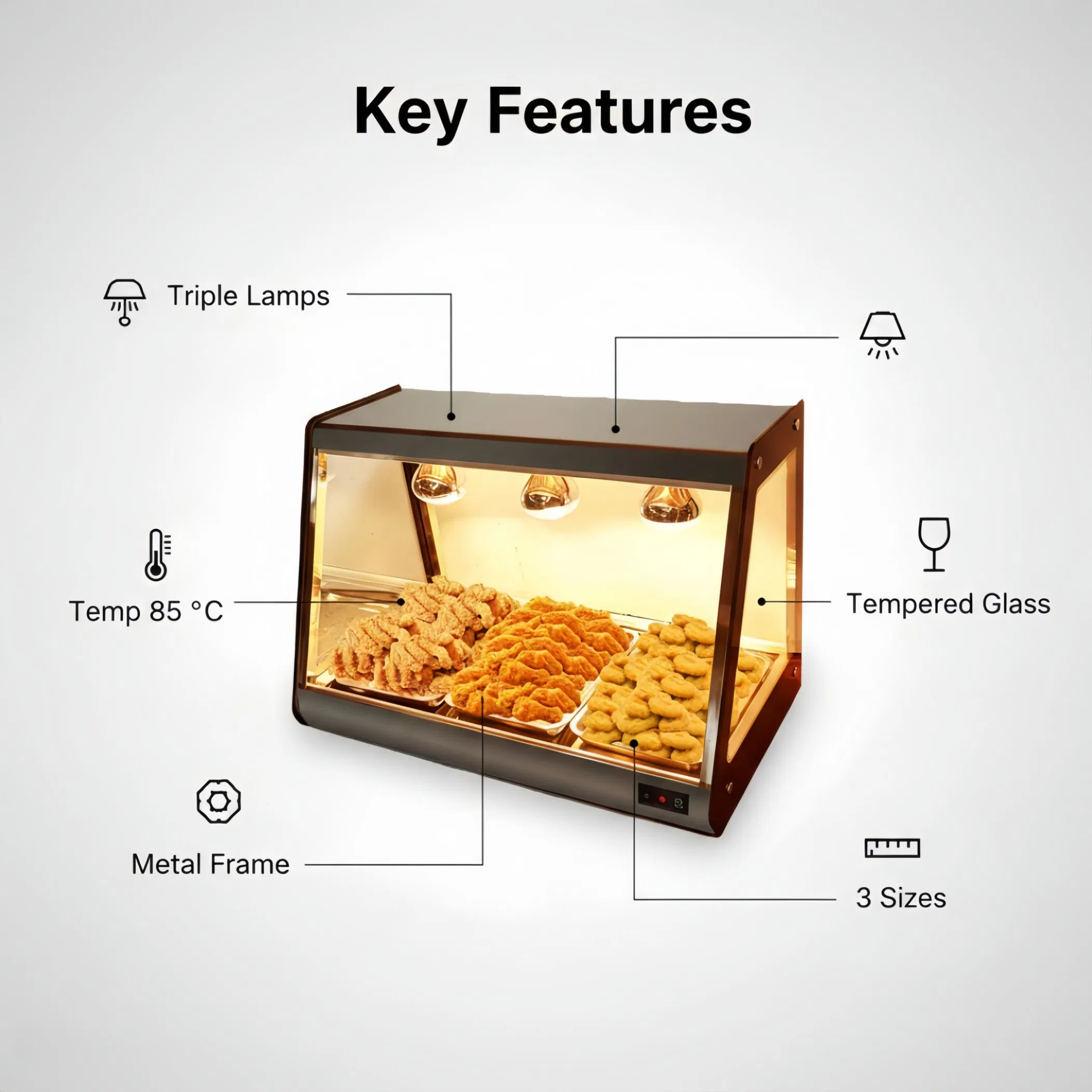 Commercial Catering Equipment Food Display Warmer for Supermarket