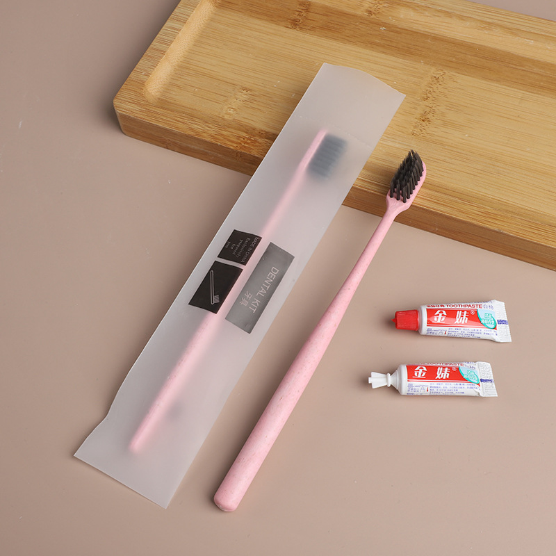 Travel Dental Kit Featuring Hotel Toothbrush and Mini Toothpaste