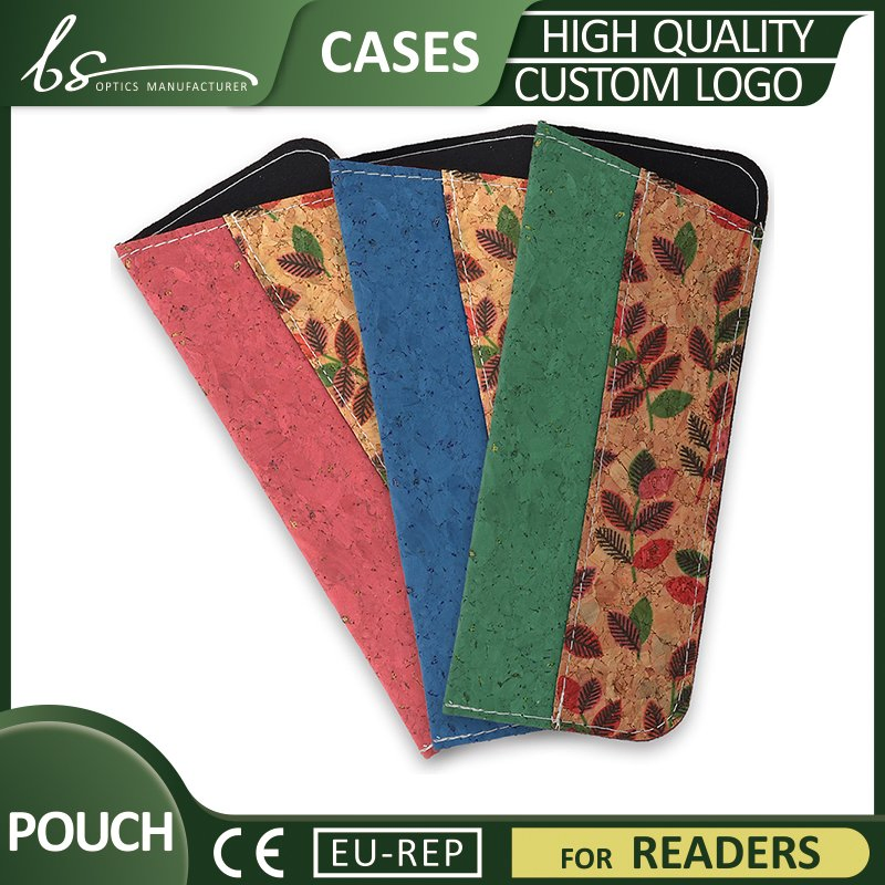 Printed PU Leather Customized Reading Glasses Case Pouch for Wholesale