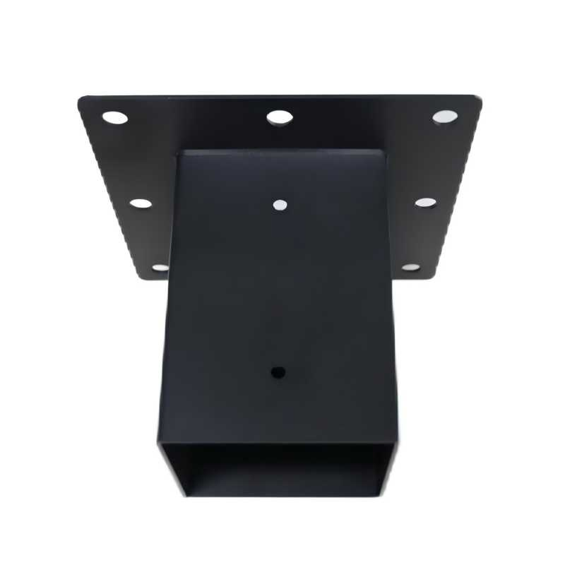 Black Powder Coated 4''x4'' Pergola Kit Base Bracket with Laser Cutting Process