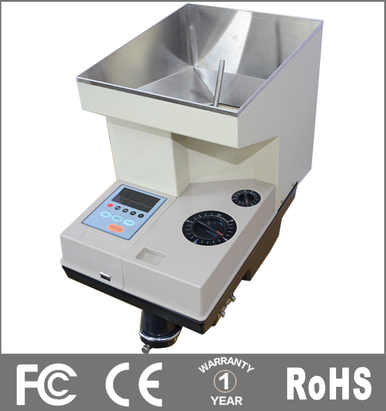 2019 Professional Automatic Coin Counting Machine, Coin Sorter 202 for Banks, Shops, Supermarket