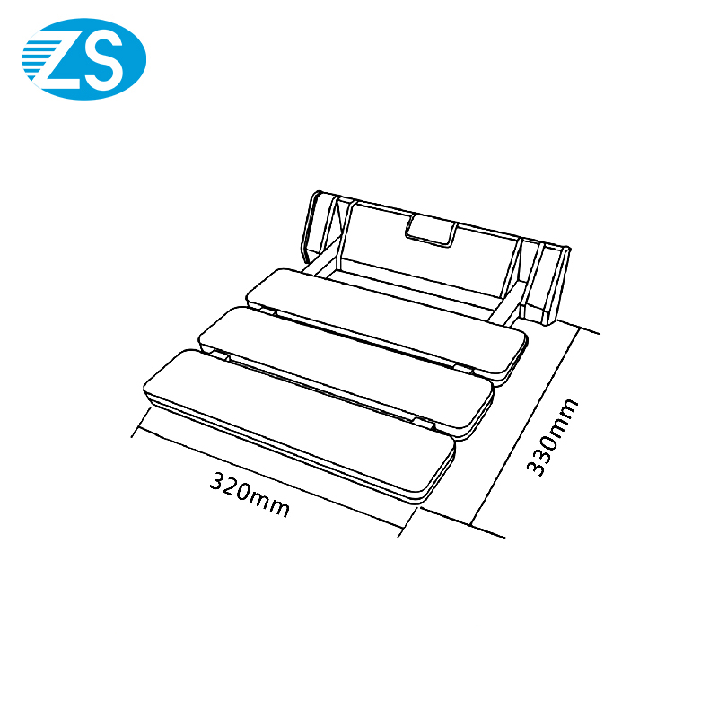 Disabled Eldery Care Bathroom Toilet Shower Tool Adjustable Wall Mounted Folding Shower Seat