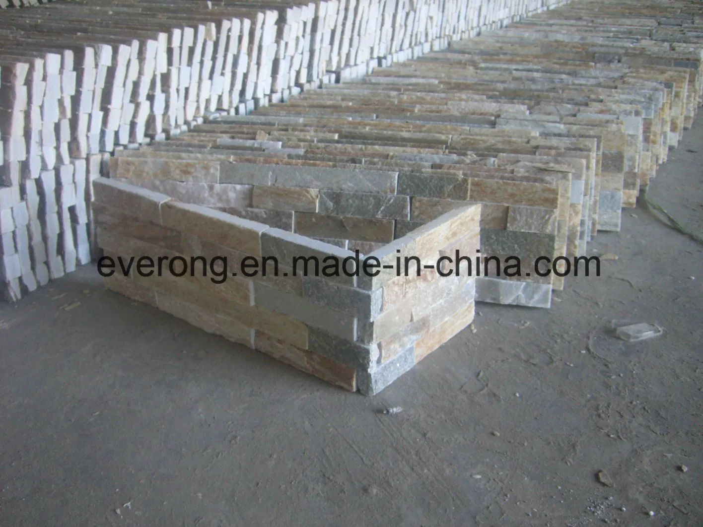 Natural Thin Stone Veneer Flooring Stone Panel Slate Stacked Stone