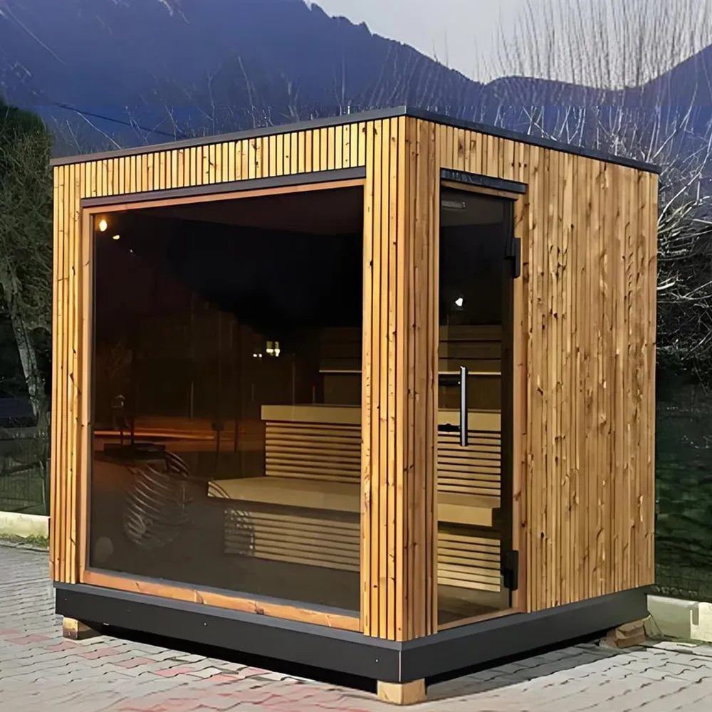 Quick-Assemble Square Outdoor Sauna No Professional Installation Required for Setup