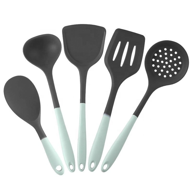 CT-27 Hot Selling Silicone Utensil Set with Wooden Handle Kitchenware Accessories