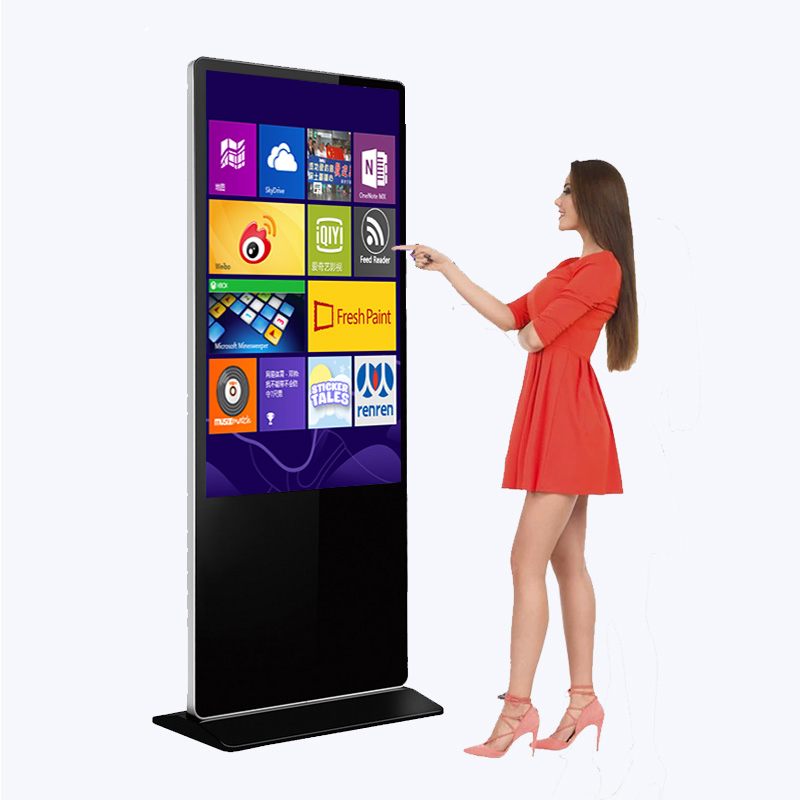 55-дюймовый напольный сенсорный киоск с WiFi для рекламы
