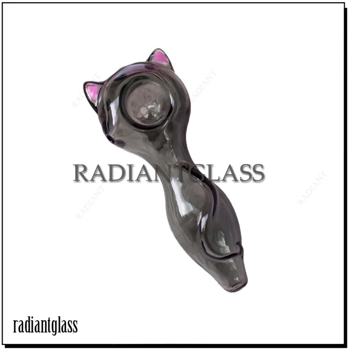 Black/Pink Cat Ears Oil Burner Glass Pipe Smoking Glass Pipes