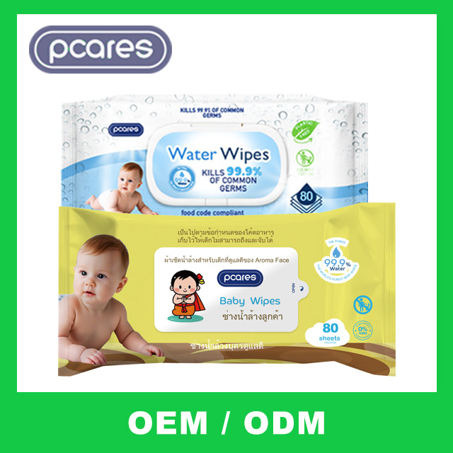 Customized OEM Baby Hand Mouth Wipe Skincare Nature Organic Baby Wipes Spunlace Fabric Non Woven Wet Tissue Wipes