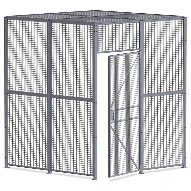 Hinged Welded Wire Mesh Security Room Machine Guard Sliding Door