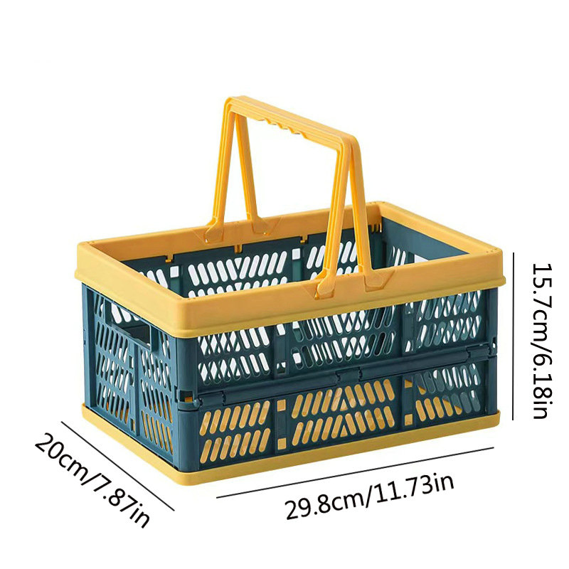 Stackable Collapsible Basket Plastic Crates Foldable Multipurpose Container Mi22966